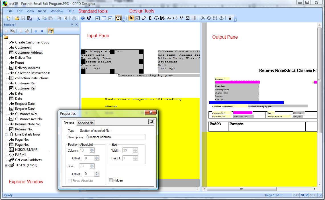 CPPD Designer Interface