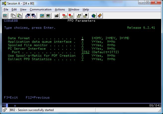 PPD Parameters