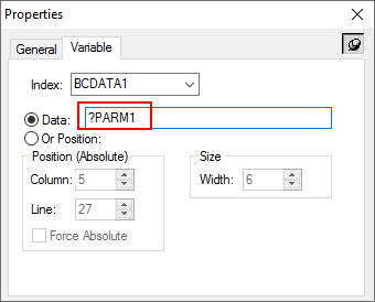 Creating a Variable from a PARM